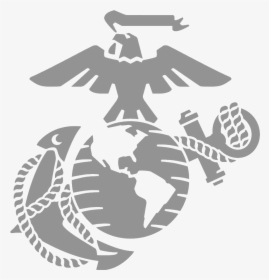 Usmc Ega Stencil - Silhouette Marine Corps Logo, HD Png Download, Free Download