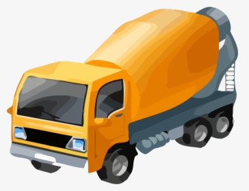 Cement Truck Mixing Basic Blue Clipart Png - Cement Mix Clip Art Png, Transparent Png, Free Download