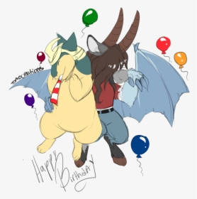 A Birthday Gift To A Special Goat/ice Dragon - Cartoon, HD Png Download, Free Download
