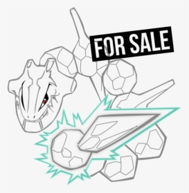 Tattoo Art Steelix Ht Line Onix Clipart - Pokémon, HD Png Download, Free Download