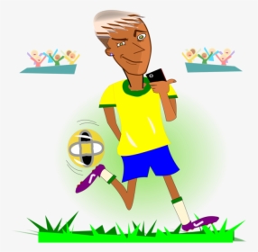 Yellow,happiness,human Behavior - Neymar Clip Art, HD Png Download, Free Download