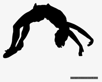 Silhouette Cheerleading Tumbling Gymnastics Clip Art - Tumbling Png, Transparent Png, Free Download