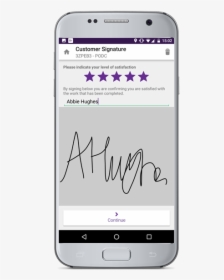 Signature On Mobile Screen, HD Png Download, Free Download