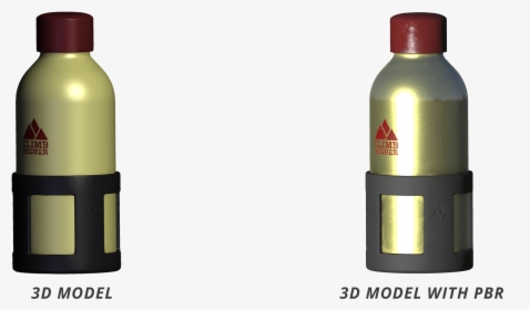 3d Model Pbr Comparison - Plastic Bottle, HD Png Download, Free Download