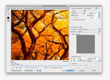 Guardar Imagen Jpg Para Web Con Photoshop - Autumn Desktop Backgrounds Mac Hd, HD Png Download, Free Download