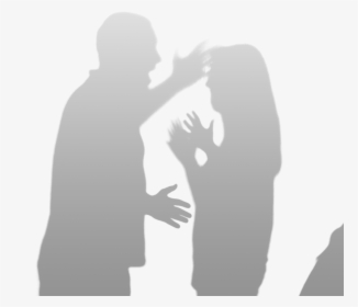 Shadow Of Man And Woman Fighting - Silhouette, HD Png Download, Free Download