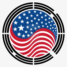 American Flag With Korean Circle, HD Png Download, Free Download