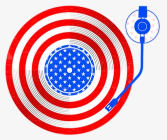 Usa Flag Vinyl Record, HD Png Download, Free Download