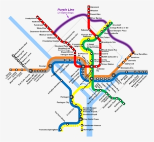 Washington Dc Metro Map, HD Png Download, Free Download