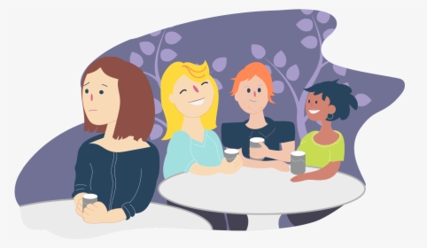 Group Of Girls Socialising With One Girl Looking Anxious - Social Anxiety Disorder Clipart, HD Png Download, Free Download