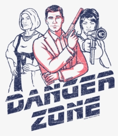 Archer Danger Zone Womens Shirt Sons Of Gotham Png - Archer Danger Zone, Transparent Png, Free Download