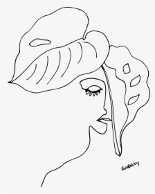 Woman Drawing Minimalist, HD Png Download, Free Download