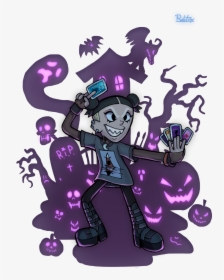 Purple Violet Cartoon Fictional Character Art Mythical - Illustration, HD Png Download, Free Download