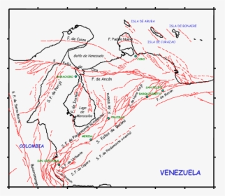 Mapa Neotectónico Del Occidente Venezolano Con Las, HD Png Download, Free Download