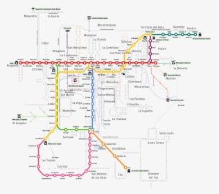 Mapa Del Metro Y Servicios De Transporte De Caracas,, HD Png Download, Free Download