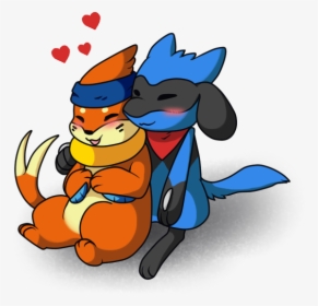 Jet The Buizel And Zen The Riolu, HD Png Download, Free Download