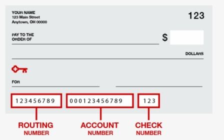 Routing Number On Check, HD Png Download, Free Download