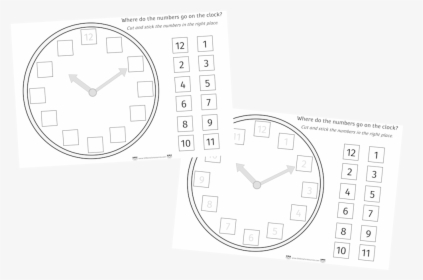 Clock Numbers Cut And Stick Activity, HD Png Download, Free Download