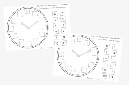 Clock Numbers Cut And Stick Activity, HD Png Download, Free Download