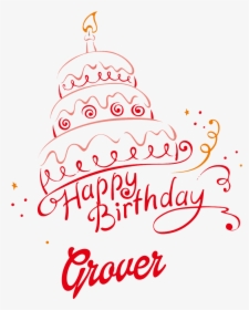 Grover Happy Birthday Vector Cake Name Png, Transparent Png, Free Download