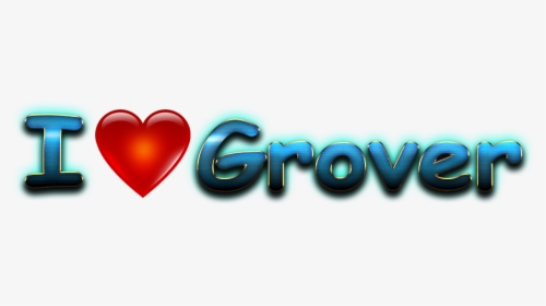 Grover Love Name Heart Design Png, Transparent Png, Free Download