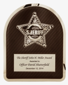 Sheriff Hero Plaque With Chrome Star, HD Png Download, Free Download
