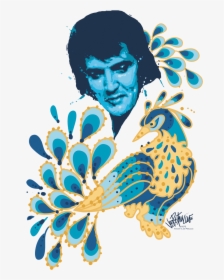 Elvis Presley Peacock Men"s Regular Fit T-shirt , Png, Transparent Png, Free Download