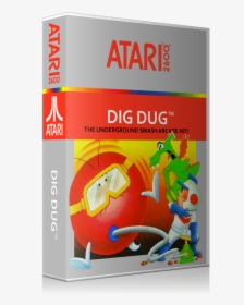 Dig Dug Atari 2600 Game Cover To Fit A Ugc Style Replacement, HD Png Download, Free Download