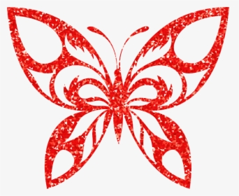 Ruby High Detail Tribal Butterfly Silhouette, HD Png Download, Free Download
