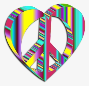 3d Peace Heart Mark Ii Psychedelic 2 Clip Arts, HD Png Download, Free Download