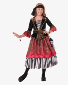 Girls Crimson Caribbean Pirate Costume, HD Png Download, Free Download