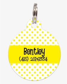 Yellow Dots Pattern Personalized Dog Id Tag For Pets", HD Png Download, Free Download