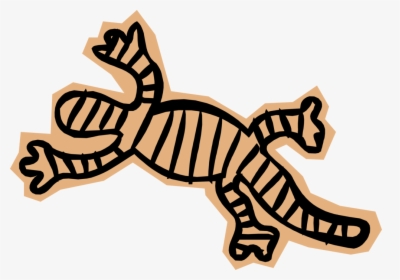 Vector Illustration Of Salamander Lizard-like Amphibian, HD Png Download, Free Download