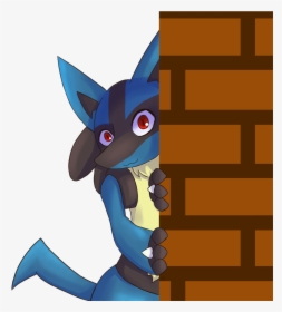 “ Commission For @double Fgc For Lucario Peeking Behind - Drink Lucario, HD Png Download, Free Download