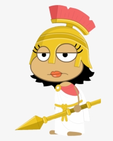 Athena - Cartoon Athena Greek Goddess, HD Png Download, Free Download