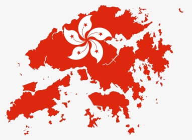 Hong Kong Flag Map, HD Png Download, Free Download
