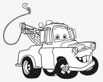 Lightning Mcqueen 95 Mater Drawing Cars Coloring Book - Mcqueen Clipart Black And White, HD Png Download, Free Download