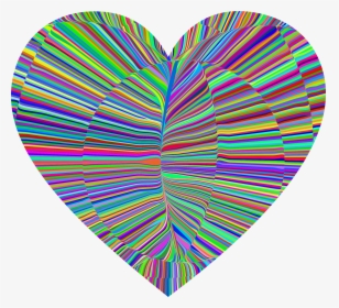 Psychedelic Folds Heart Clip Arts - Psychedelic Background Png, Transparent Png, Free Download