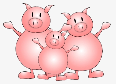 Pig Cartoon Three Pig, HD Png Download, Free Download