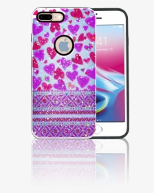 Iphone 7 Plus/8 Plus Mm 3d Purple Hearts, HD Png Download, Free Download