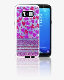 Samsung Galaxy S8 Mm 3d Purple Hearts - Mobile Phone Case, HD Png Download, Free Download