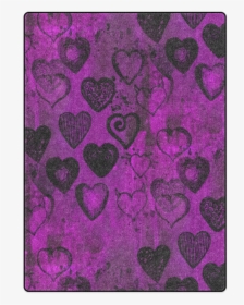Grunge Purple Hearts Blanket 58"x80" - Motif, HD Png Download, Free Download