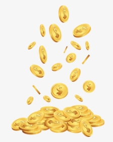 Transparent Jackpot Clipart - Gold Coins Falling Clipart, HD Png Download, Free Download
