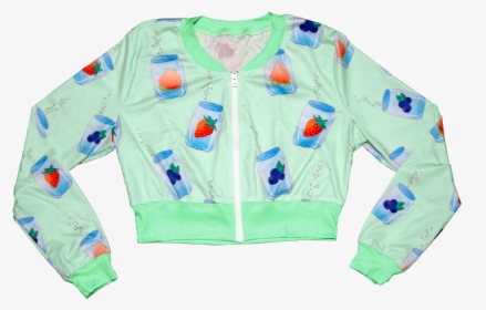 Fizzy Cropped Bomber Jacket In Mint - Aesthetic Cute Bomber Jacket, HD Png Download, Free Download