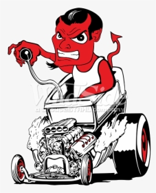 Devil Driving Hot Rod - Devil Driving A Car, HD Png Download, Free Download