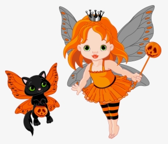 Transparent Halloween Fairy And Cat 0 Pngs, Png Download, Free Download