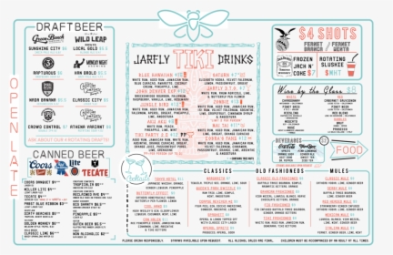 Jarfly Menu August 2019 Final Drinks Web - Tecate, HD Png Download, Free Download