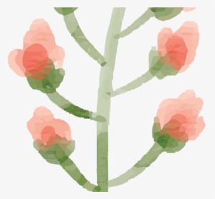 Transparent Free Watercolor Flower Png - Peach Flower Watercolor Png, Png Download, Free Download
