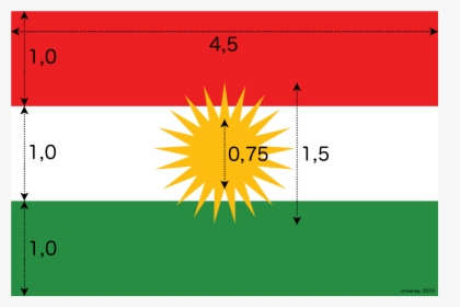 Flag Of Kurdistan With Measure - Kurdistan Flag, HD Png Download, Free Download