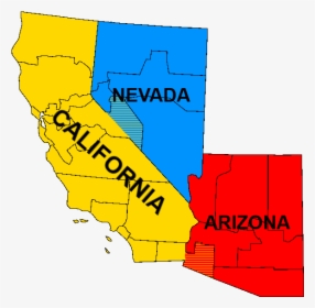 California - California Arizona And Nevada Map, HD Png Download, Free Download
